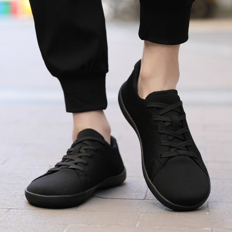 KIVA Buty męskie barefoot klasyczne i komfortowe sneakersy czarne