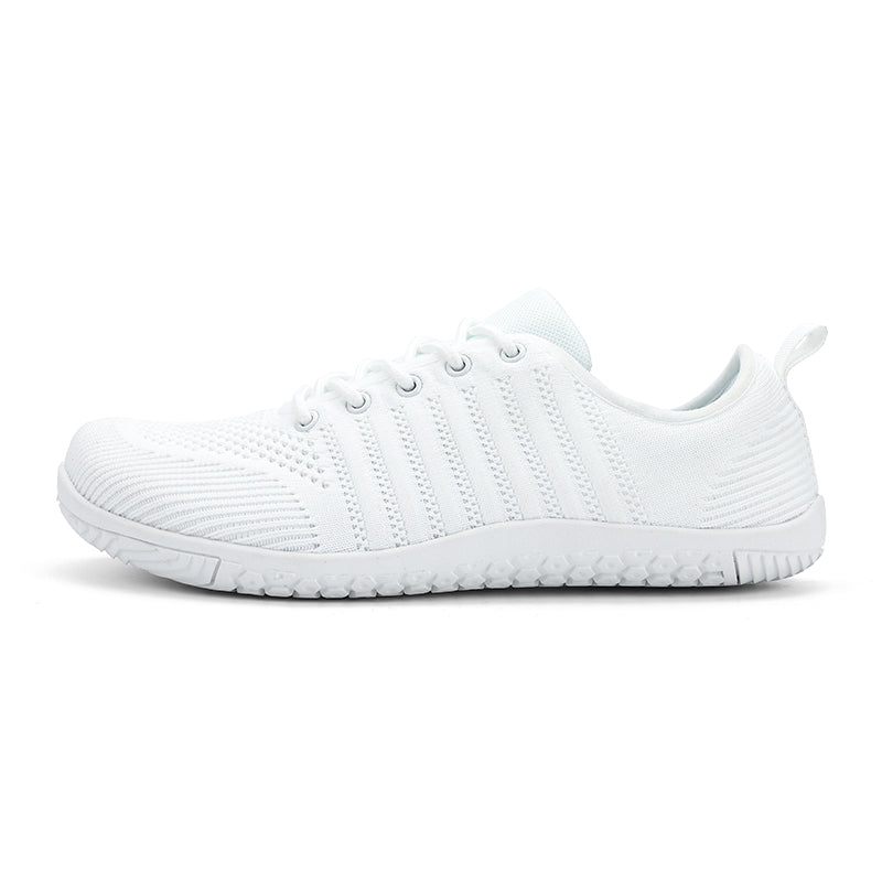 AERA Buty damskie barefoot klasyczne i komfortowe sneakersy białe