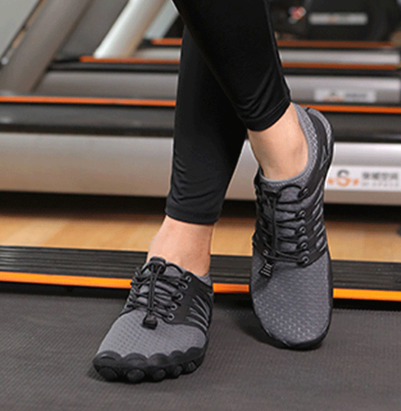 LEVIA Buty damskie trailowe barefoot do chodzenia boso szare