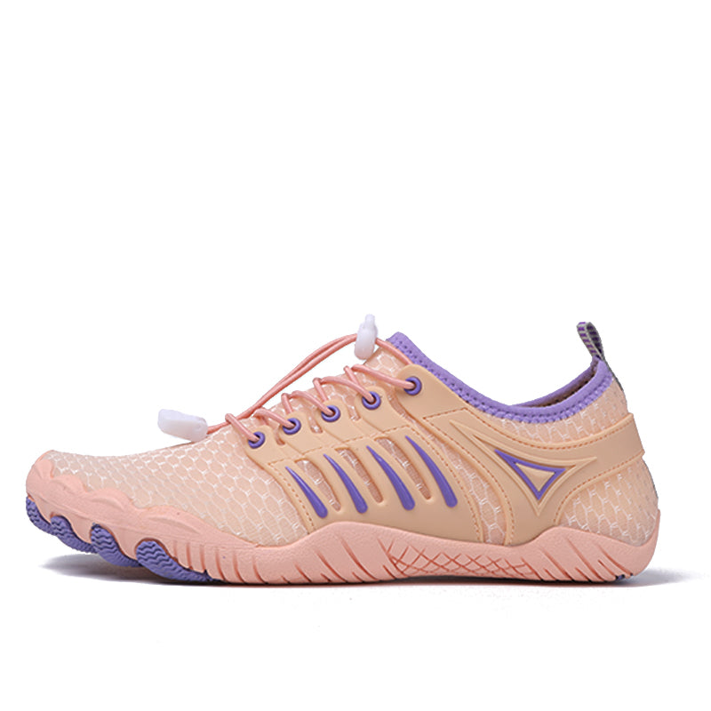 LEVIA Buty damskie trailowe barefoot do chodzenia boso brzoskwiniowe