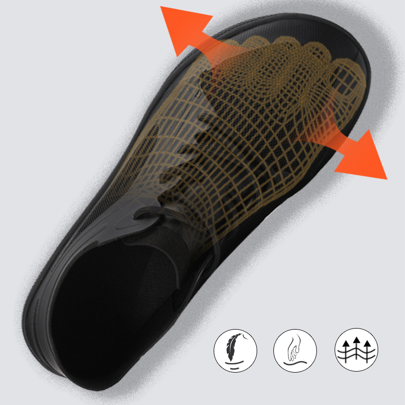 ZEMI Buty damskie barefoot klasyczne i komfortowe do chodzenia boso sneakers czarne