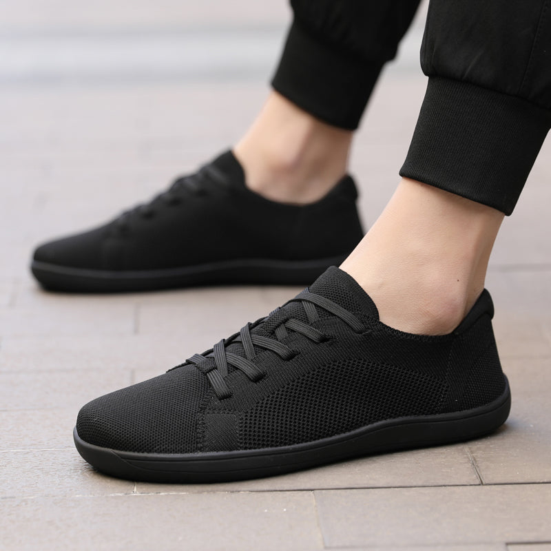 KIVA Buty damskie barefoot klasyczne i komfortowe sneakersy czarne