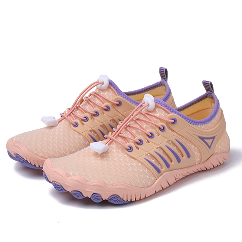 LEVIA Buty damskie trailowe barefoot do chodzenia boso brzoskwiniowe