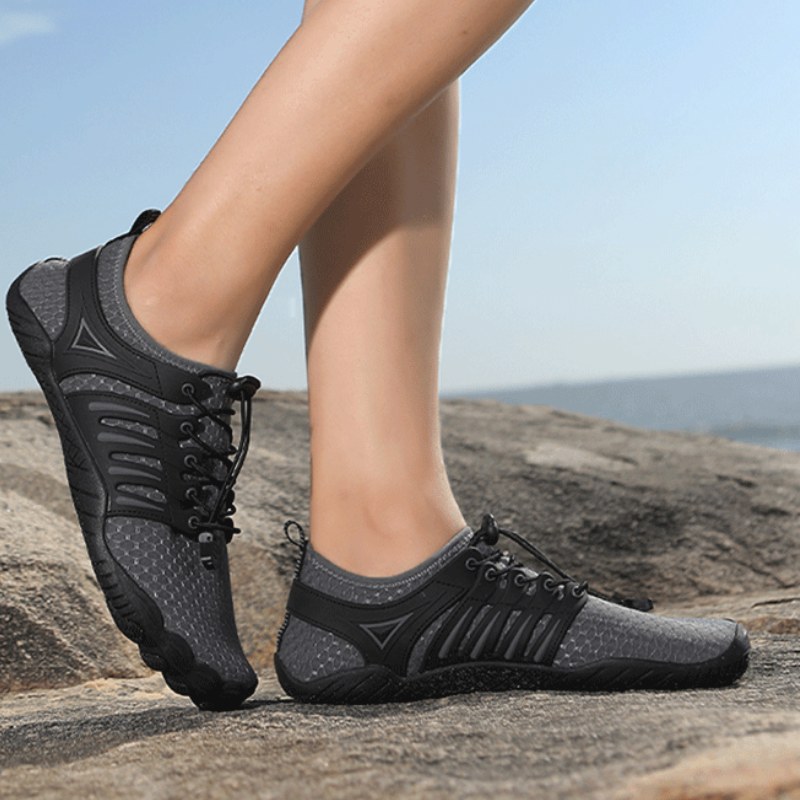 LEVIA Buty damskie trailowe barefoot do chodzenia boso szare