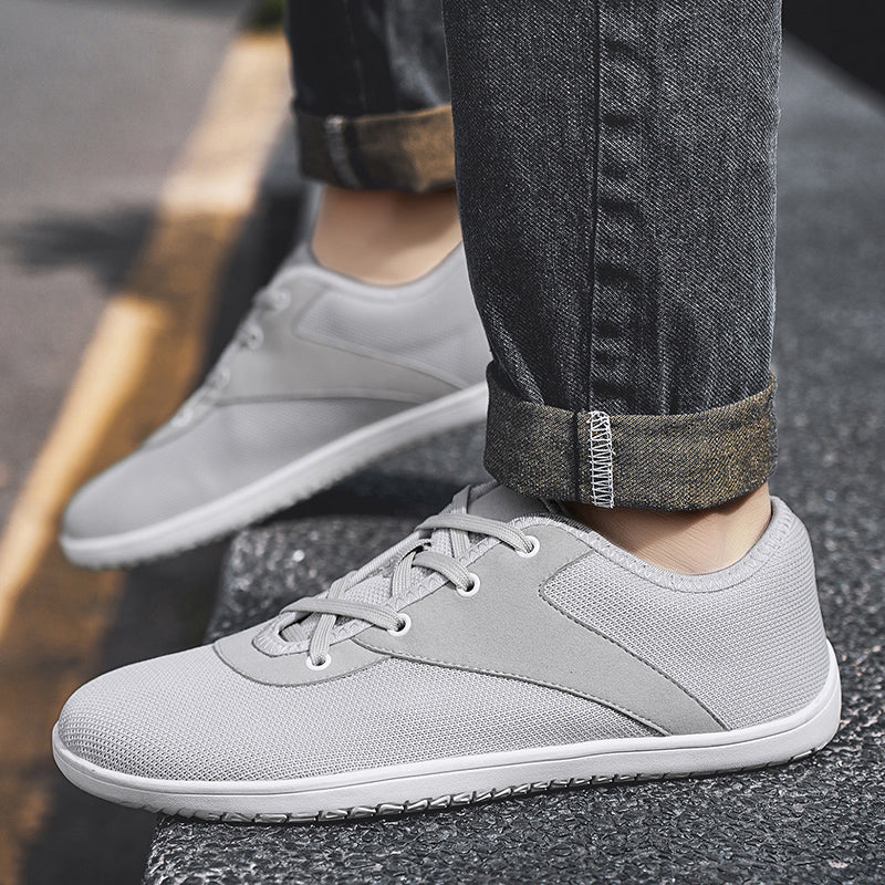 RAVO Buty damskie barefoot elastyczne trampki do chodzenia boso jasnoszare