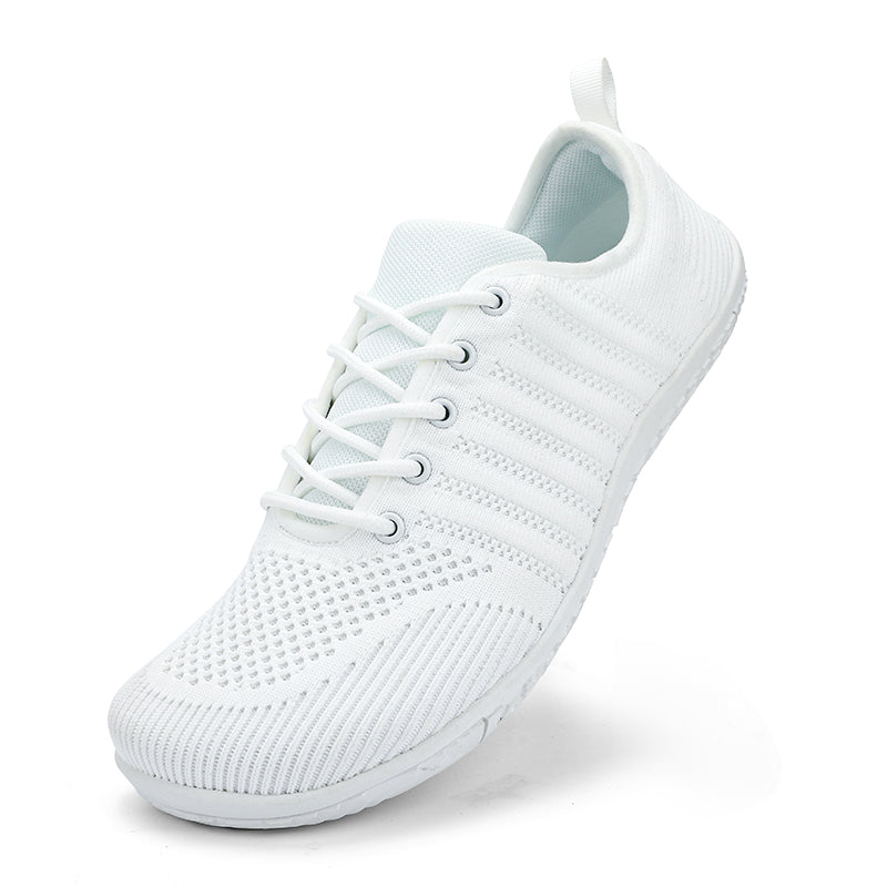 AERA Buty damskie barefoot klasyczne i komfortowe sneakersy białe