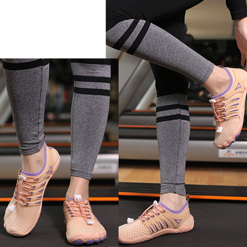 LEVIA Buty damskie trailowe barefoot do chodzenia boso brzoskwiniowe