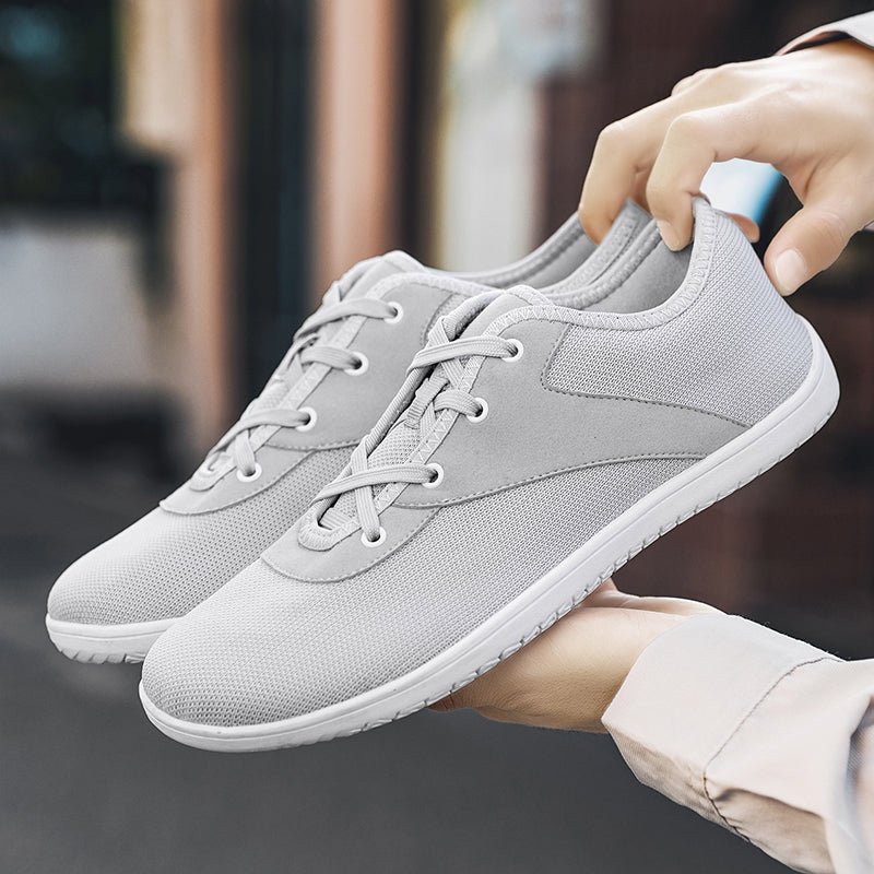 RAVO Buty damskie barefoot elastyczne trampki do chodzenia boso jasnoszare