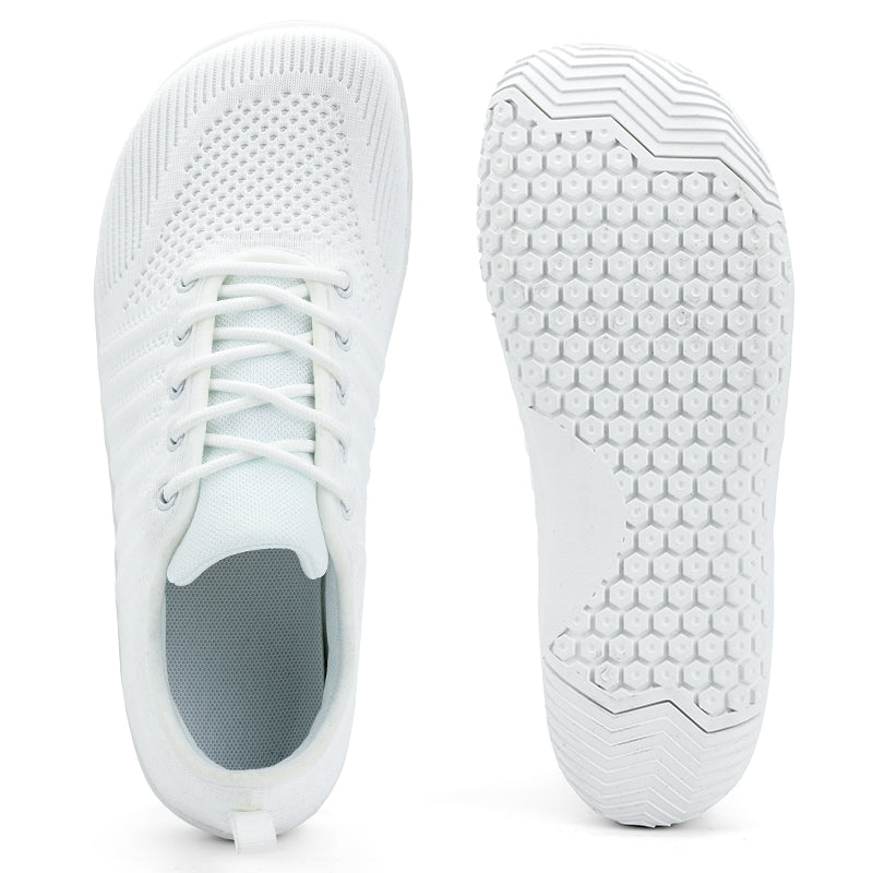 AERA Buty damskie barefoot klasyczne i komfortowe sneakersy białe