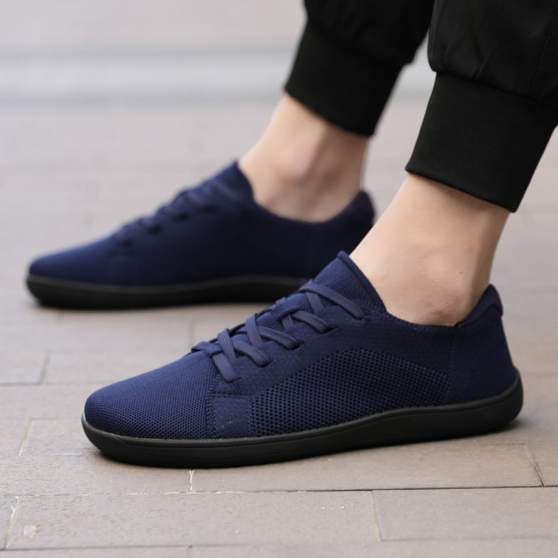 KIVA Buty damskie barefoot klasyczne i komfortowe sneakersy granatowe