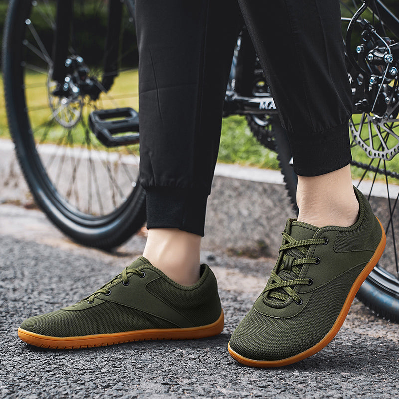 RAVO Buty męskie barefoot elastyczne trampki do chodzenia boso khaki