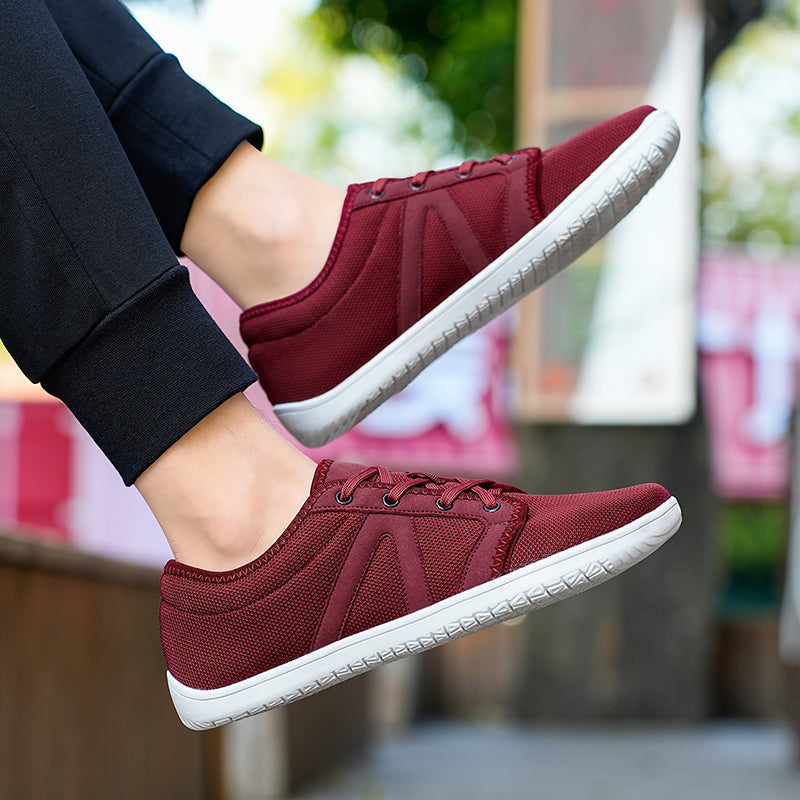LUMA Buty damskie barefoot elastyczne trampki do chodzenia boso sneakers czerwone