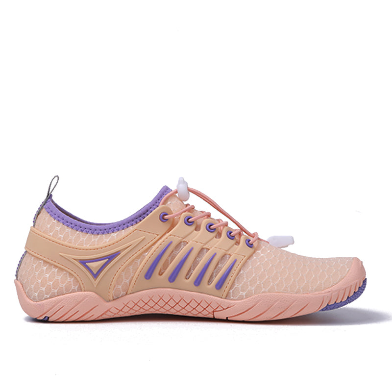 LEVIA Buty damskie trailowe barefoot do chodzenia boso brzoskwiniowe