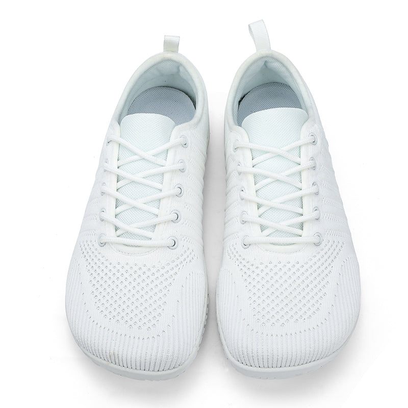 AERA Buty damskie barefoot klasyczne i komfortowe sneakersy białe