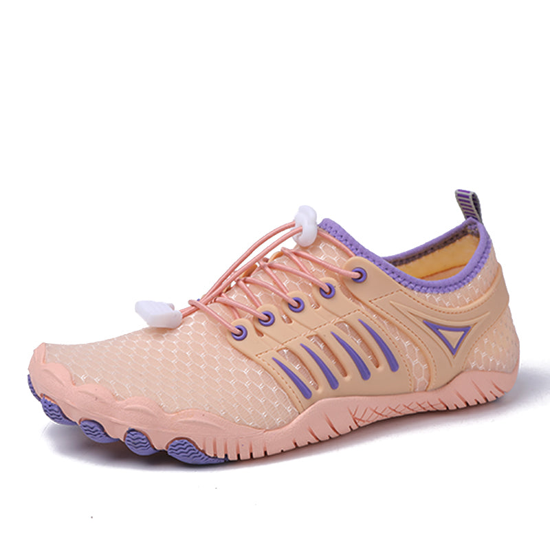 LEVIA Buty damskie trailowe barefoot do chodzenia boso brzoskwiniowe