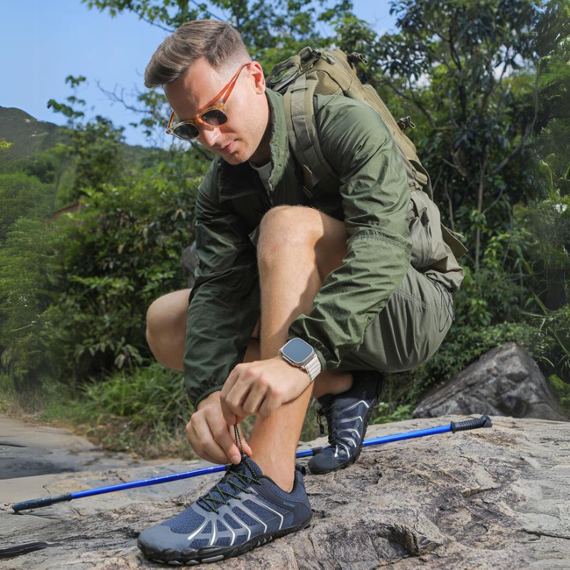 ERTA Buty męskie barefoot trail oddychające buty sportowe granatowe