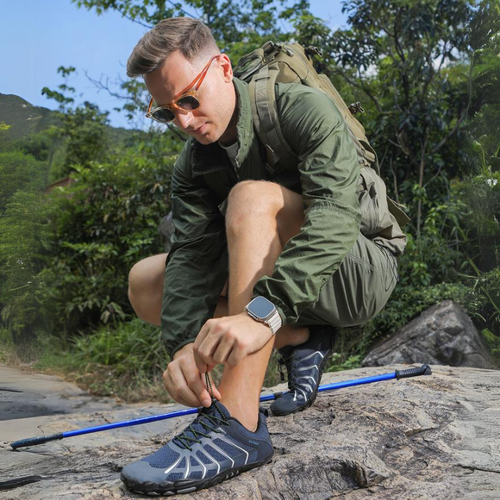 ERTA Buty męskie barefoot trail oddychające buty sportowe granatowe