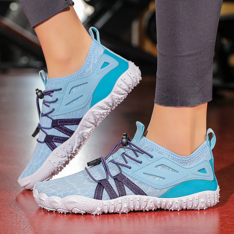 MIVA Buty damskie barefoot trail i trekking sportowe buty do chodzenia boso niebieskie