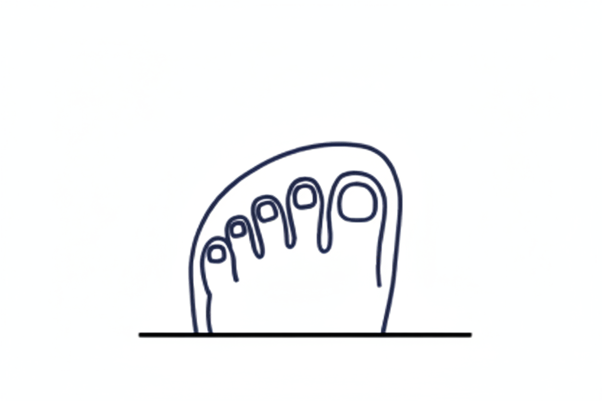 Minimalistyczny szkic stopy