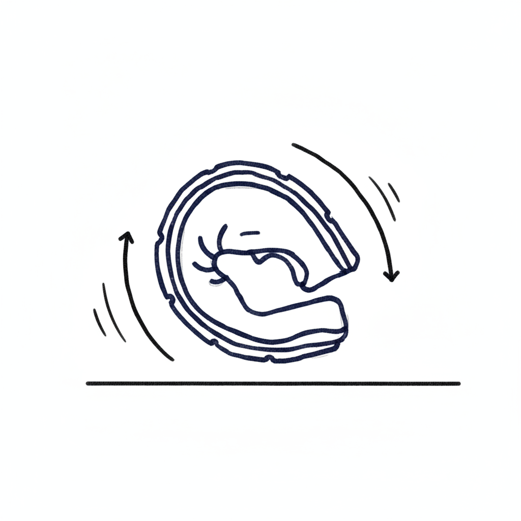 Zgięty but barefoot - czarne linie